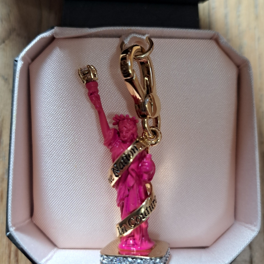 Juicy Couture Pink and Gold Statue of Liberty Bracelet Charm